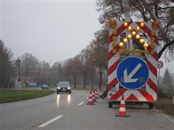 Eine Baustelle auf der Straße